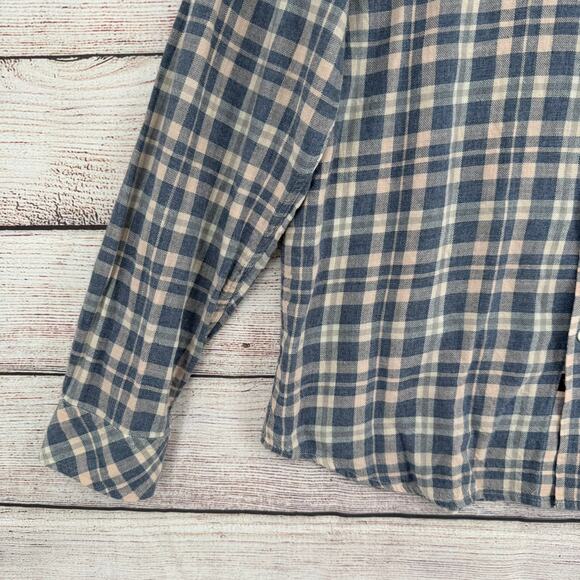 Rails Wyatt Plaid Button Down Shirt Mens Large Blue White Coral Long Sleeve - Picture 5 of 12